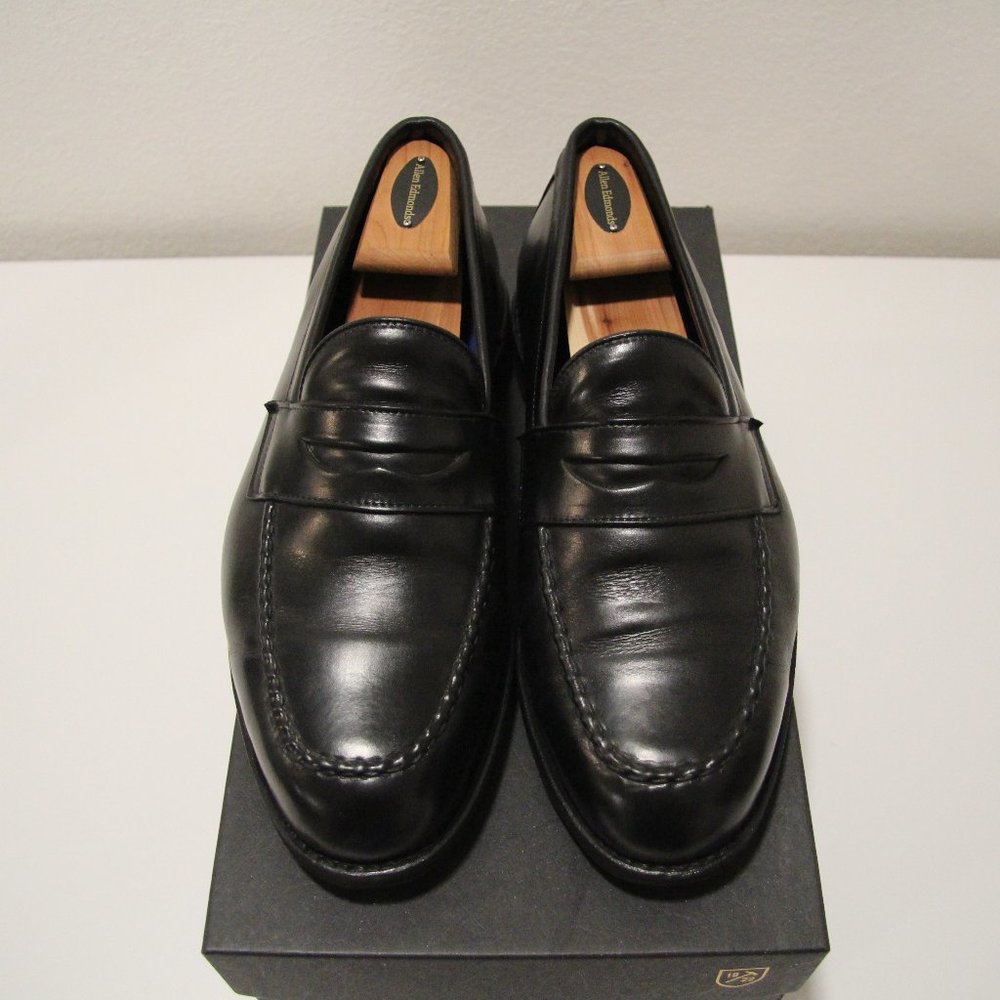 Allen Edmonds SFO Black Leather Slip-on Loafers